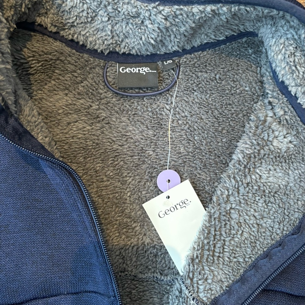 GEORGE ZIPPERED  SWEATSHIRT NWT